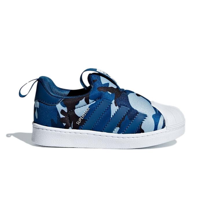 Adidas Originals Superstar 360 I Abrasion Resistant Low top Toddler Shoes Blue Black Infant And Toddler CG6577