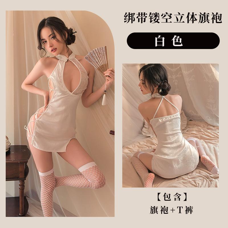 Fan Lei's original erotic underwear seduces cheongsam hot female passion side split 6003