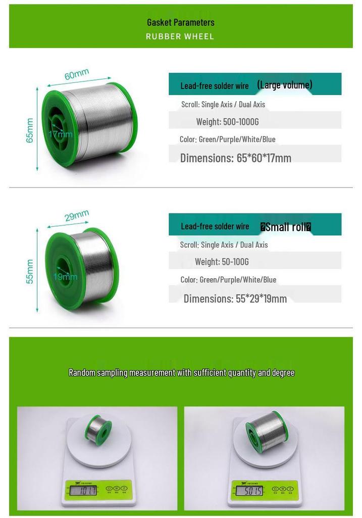 Environmentally Friendly Lead-Free Low-Temp Solder Wire, Rosin Flux Core, Tin Bismuth, Solid Core, Melts at 138°C, Sn42Bi58.