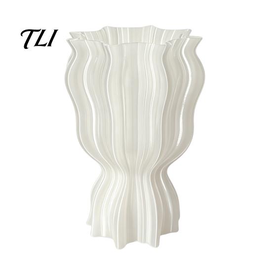 Floral Arrangement Holder 3D Printed Flower Vase with Bow Design, Modern Decorative Vase, Minimalist Glass for Flowers Container, Home Office