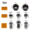 6/8 pezzi 6mm 6.35mm 8mm Adattatore Pinza Porta Frese Pinza Porta Frese Per Macchina per Incisione e Rifilatura Accessori per Fresatrice Elettrica