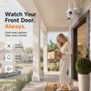 AIOOK Câmera Externa Sem Fio de Lente Dupla HD 10MP Câmera WiFi Rastreamento Móvel Visão Noturna Colorida IP CCTV Interfone de Voz Bidirecional IP66 à Prova d'Água OKAM PRO APP