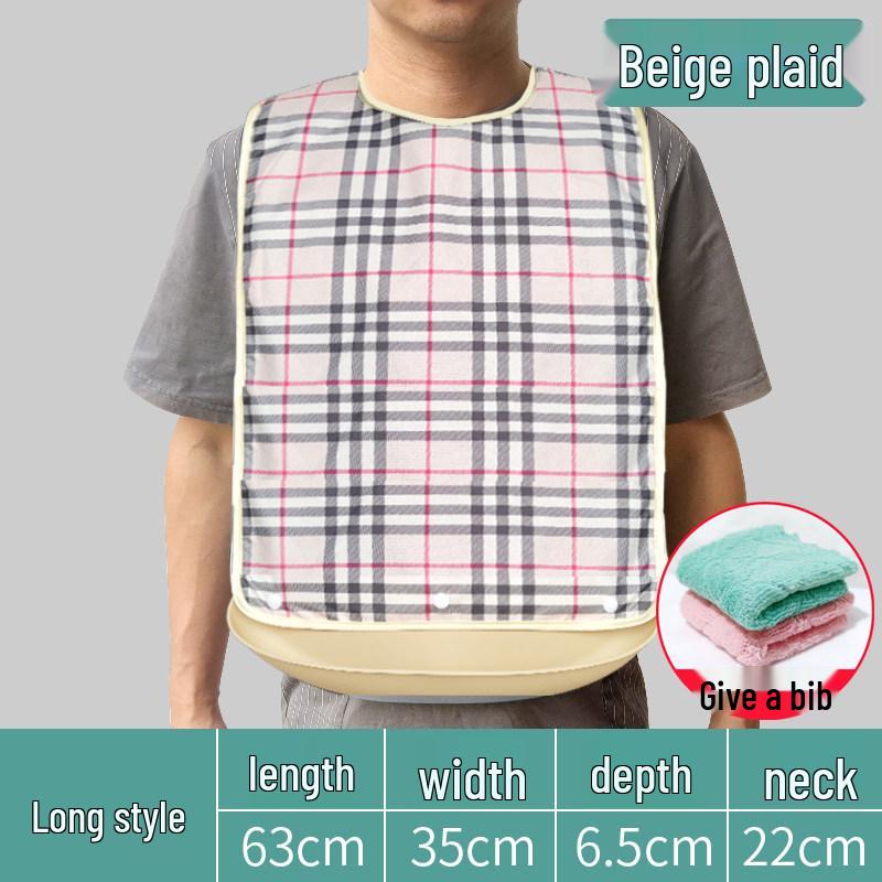 Waterproof 3D Leak-Proof Adult Bib for Elderly Patients