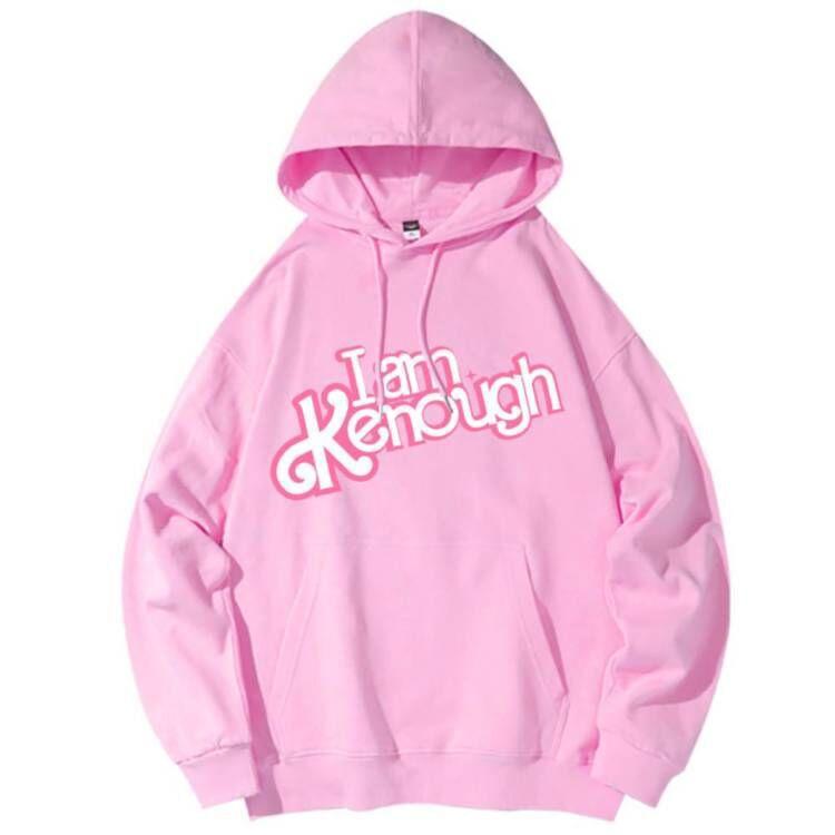 2025 new I Am Kenough letter print hooded loose sweater men's and women's hooded sweater