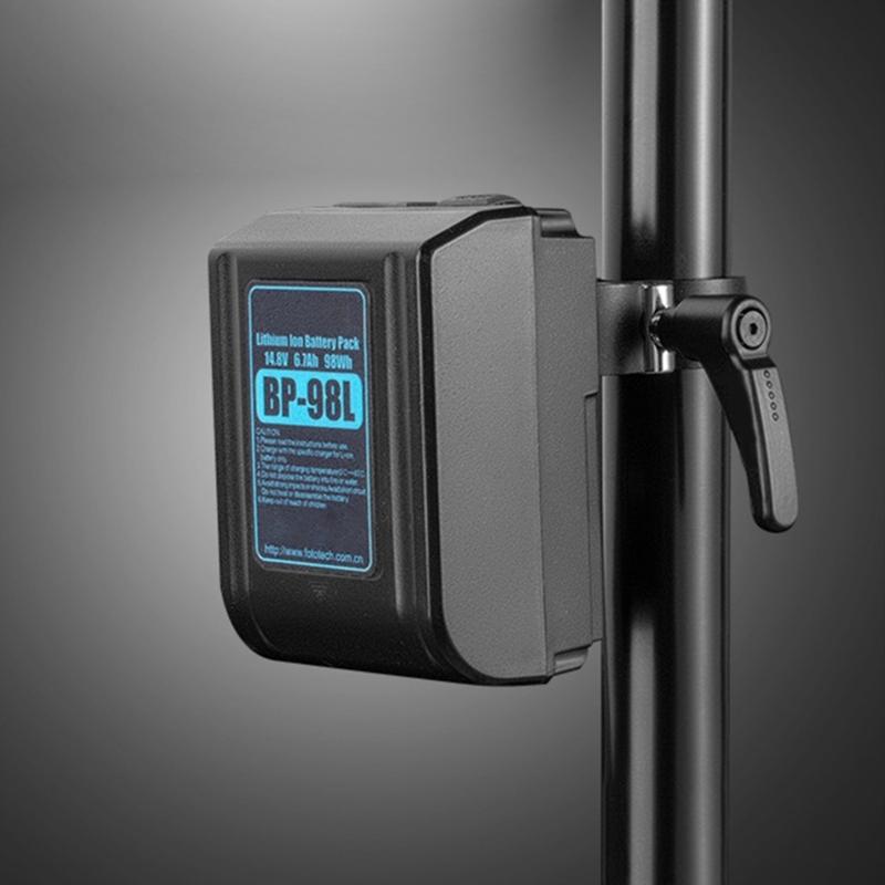 V Lock Mount Battery Adapter with Super Crabbing Clamp Aluminum Mount Accessories for SLR Camera Tripod Light Stand Rod