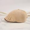 Hong Kong Style Street Retro Classic Solid Color Forward Hat Men and Women Autumn and Winter Corduroy Beret Versatile Show Small Face