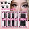 Water Mink Velvet Texture 12-Piece Cluster Lush False Eyelashes, D-Curl, Voluminous & Fluffy for a Bold Look