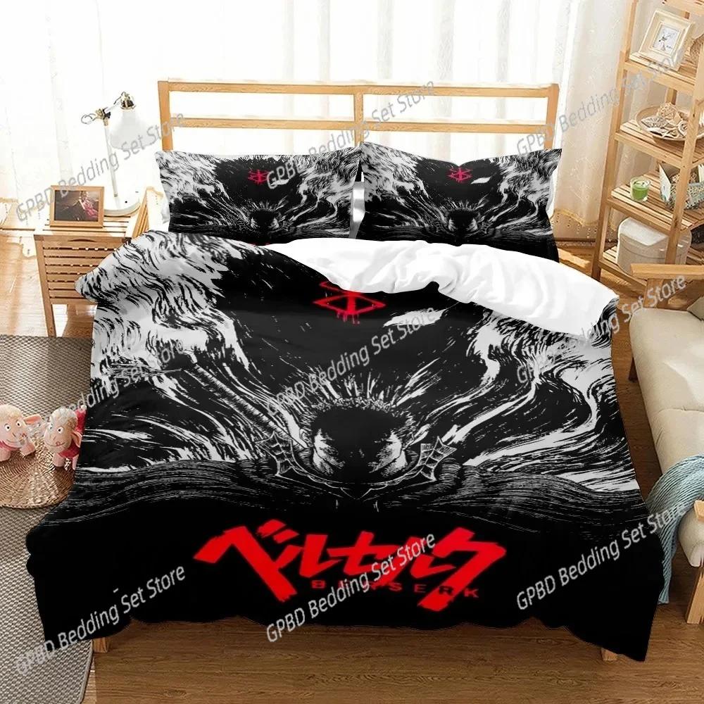 Berserk Anime 3D NEW Duvet Cover Pillowcase Bedding Set Adult Boy Girl Bedroom Decoration Children Single Double Large