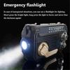 FM AM SW Radio Solar Charging Emergency Radios Receiver Hand Crank Bluetooth 5.2 Support TF USB Gold