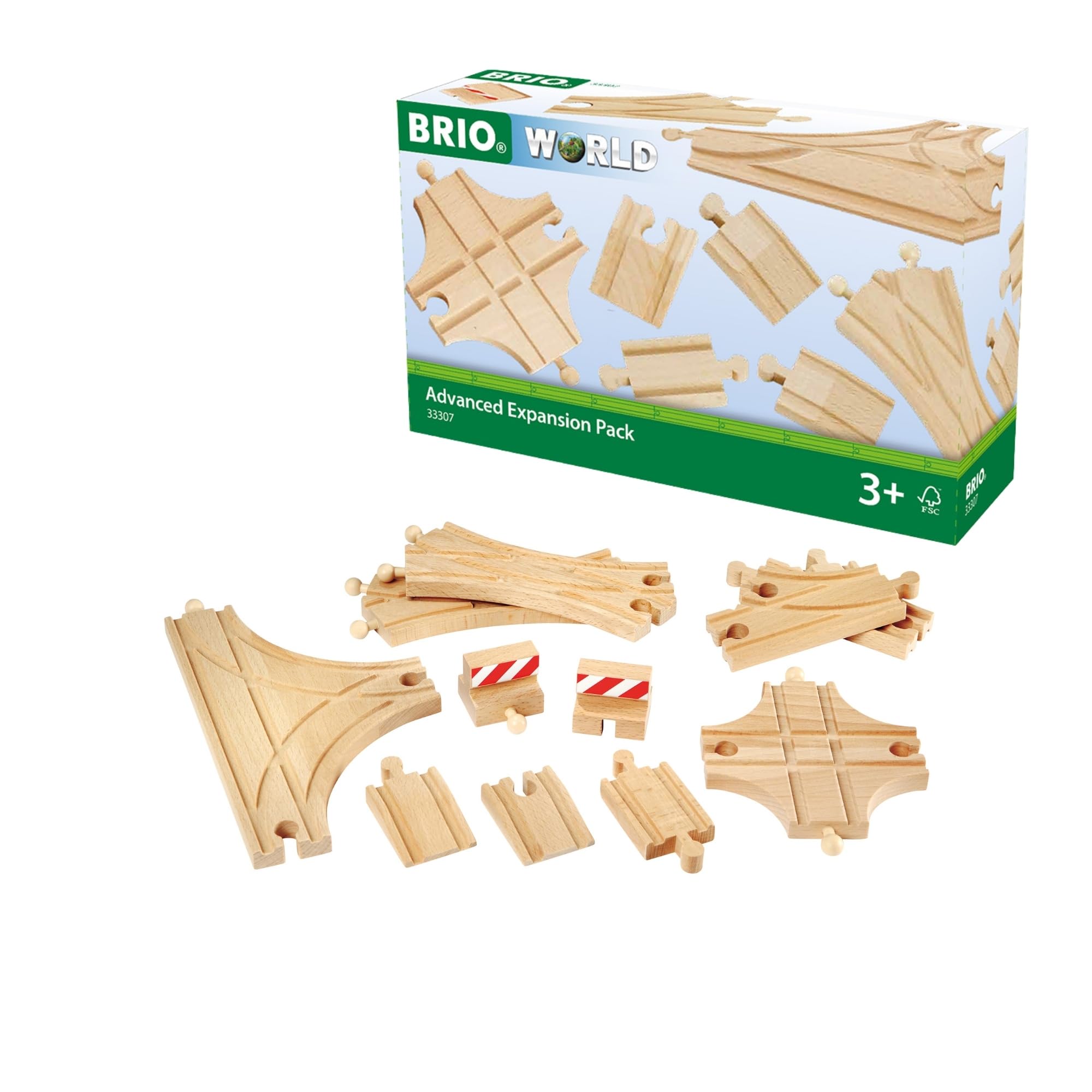 

BRIO Point Rail Expansion Set for ages 3 and Wooden Rail Gift 33307, up. [Toy, Toy, Set, (Birthday/Christmas)]