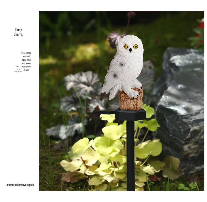 Solar Resin Owl Light - Outdoor Waterproof Landscape Garden Lamp