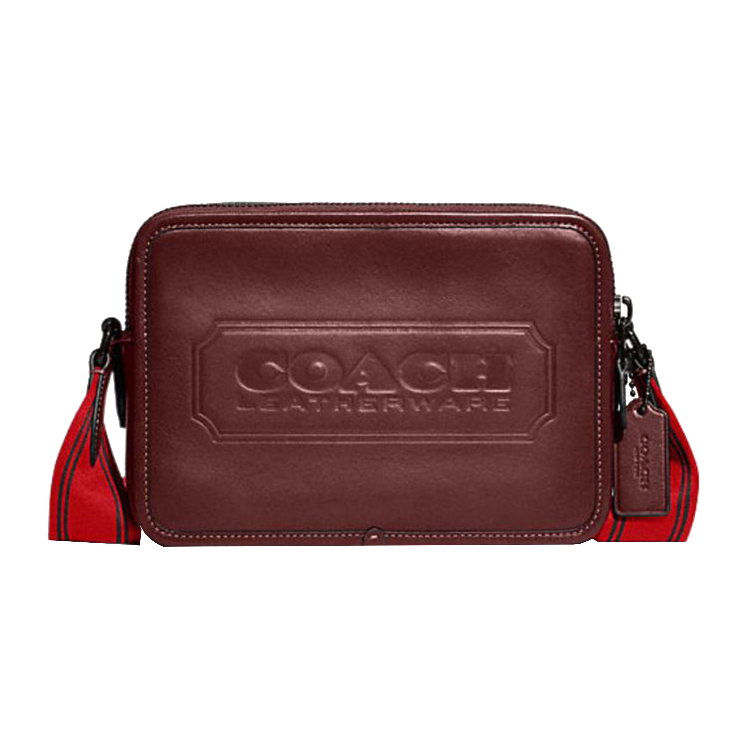 

Coach Charter 24 Four Slot Double Zipper Shoulder Crossbody Bag Men Bags Dark-Red CC078-WIN Basic Set (Bag+Dust Bag)