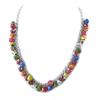 Les Trésors De Lily [N9573] - Multicolored 'New Life' Leather Craft Necklace (handmade)