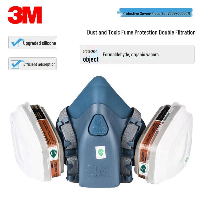 3M 7502+6005 Reusable Respirator Mask Set