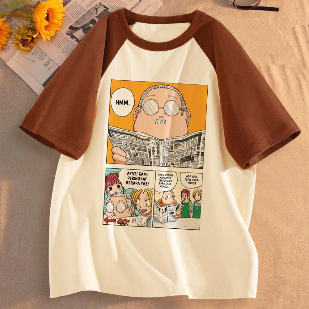 Sakamoto Days T-shirt University Pastel 80s Gothic Punk Trendy T-shirt Grunge Colorful Anime Graphic Digital Trendy Tops