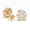 Huitan Luxury Gold Color Brilliant Cubic Zirconia Stud Earrings for Women Dainty Small Female Earring Gifts Classic Jewelry