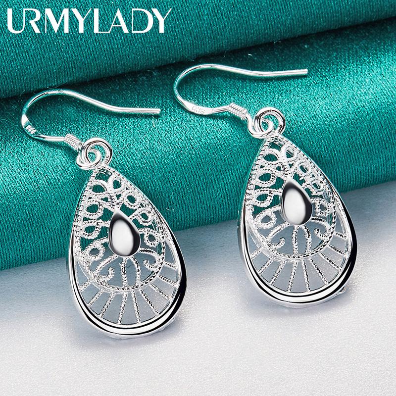 925 Sterling Silber Wassertropfen Ohrringe für Frauen Hochzeit Mode Charm Geschenk Schmuck