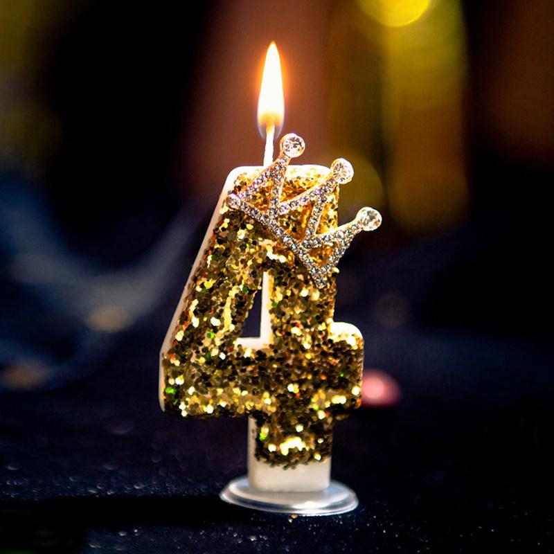 Creative Crown Birthday Number Candles - Adult & Kids Cake Decoration Topper