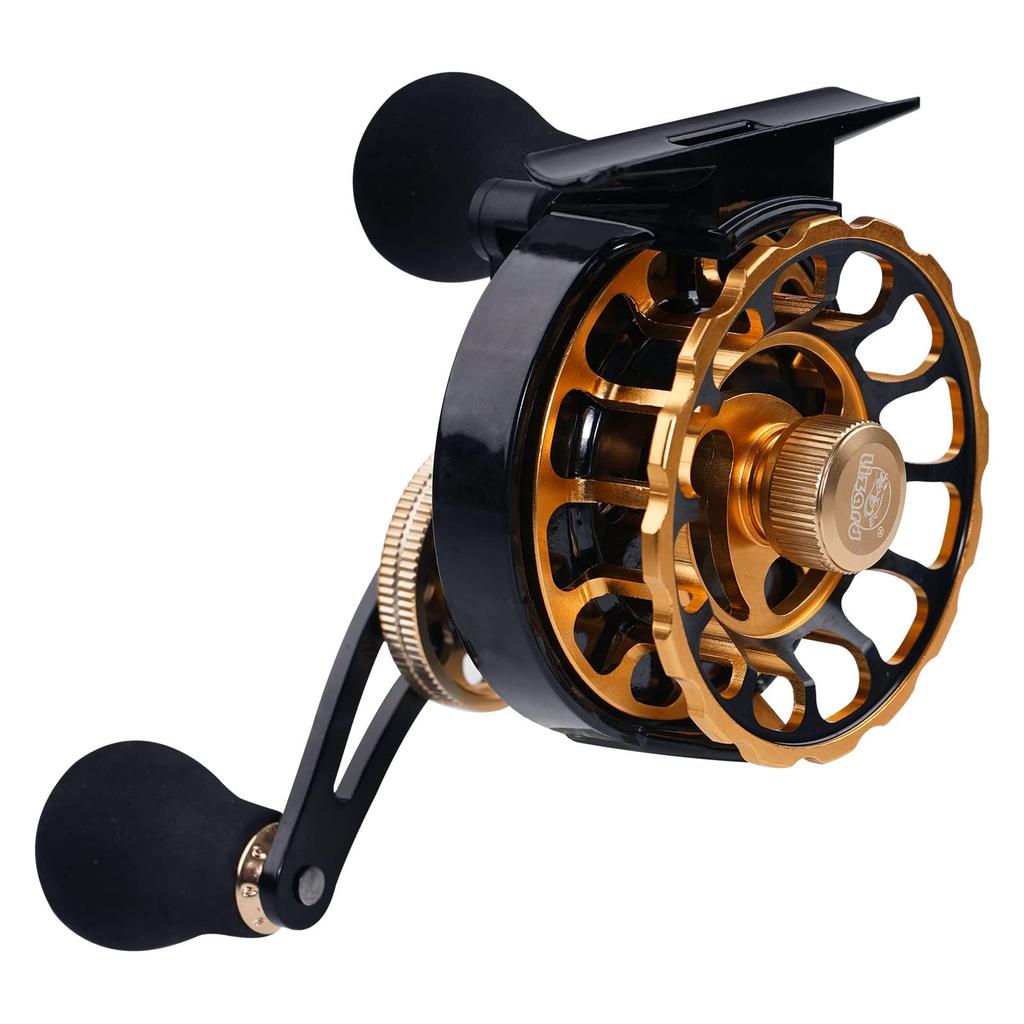 Black Porgy Reel for Raft Drop Gear Max Drag Force for Rock Fishing and Ice Fishing Left-Handled Fishing, Casting, Left/Right-Handed Reel, 3.61