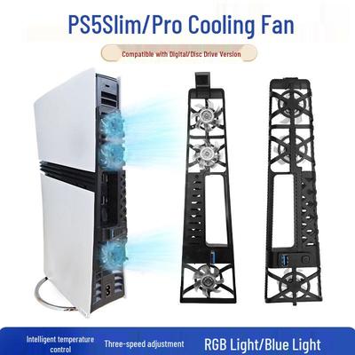 Ventola di Raffreddamento per Console PS5 con Controllo Intelligente della Temperatura, Luce Ambientale e Compatibilità PS5PRO/PS5SLIM.