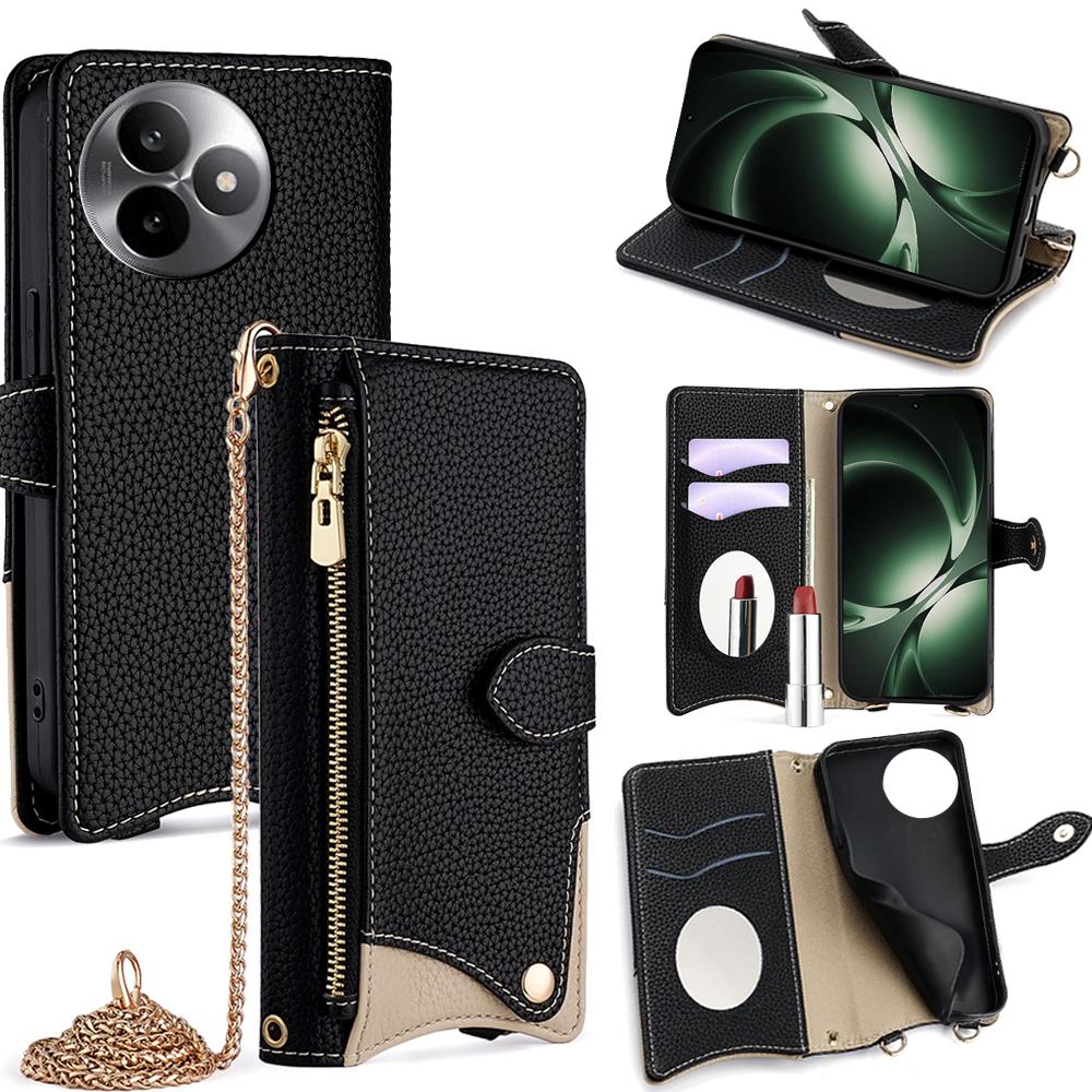For Xiaomi Redmi K80 Ultra 5G Leather Case Wallet Stand Cover Irregular Tail Style with Chain Strap
