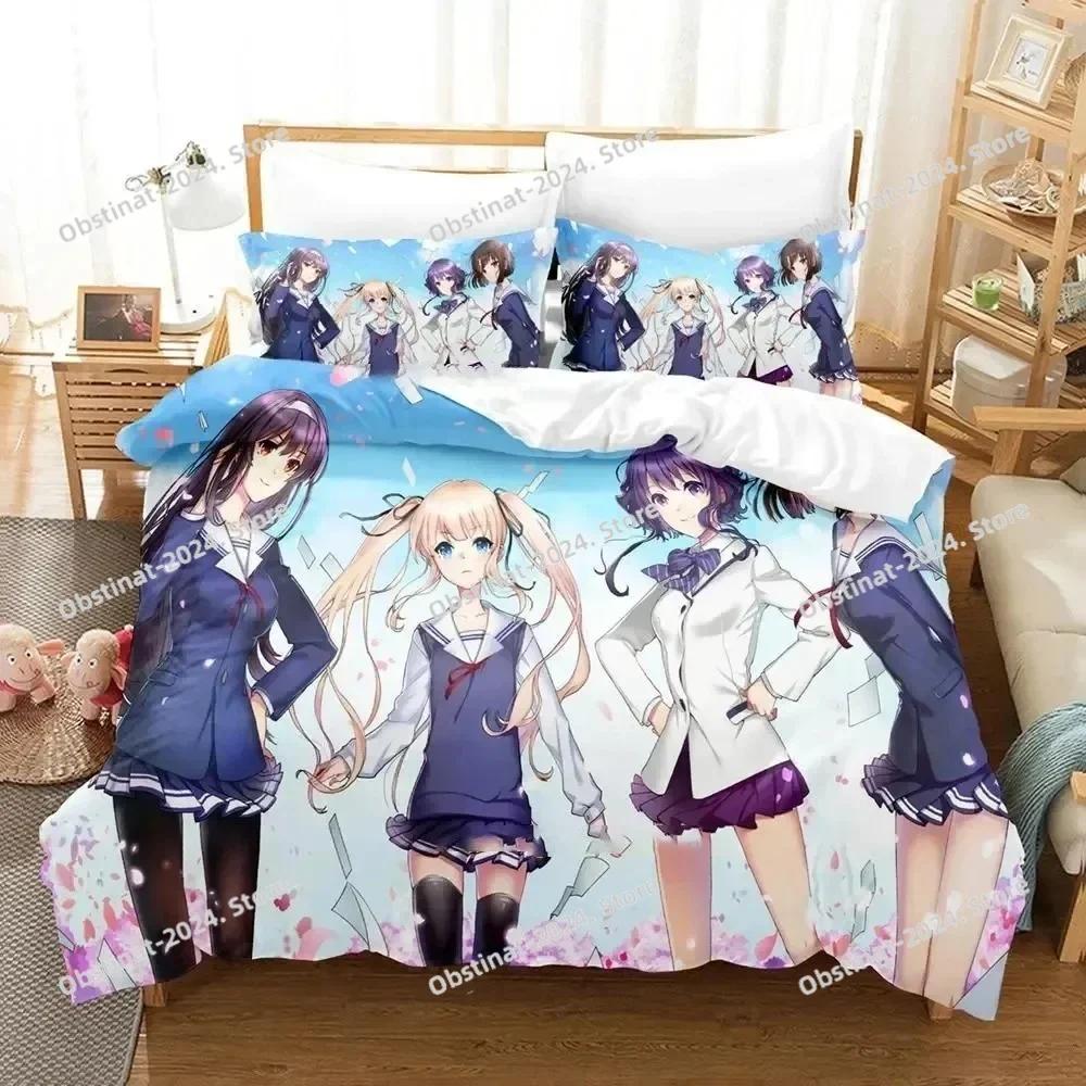 Anime Saekano How To Raise a Boring Girlfriend Bedding Set Duvet Cover Full Queen King Size Pillowcase Bed Printed Single Twin