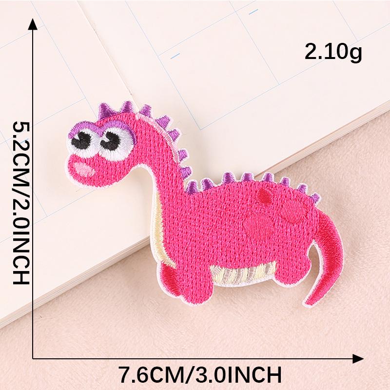 Dinosaur Embroidered Cartoon Cloth Patch - Self-Adhesive Clothing Accessory