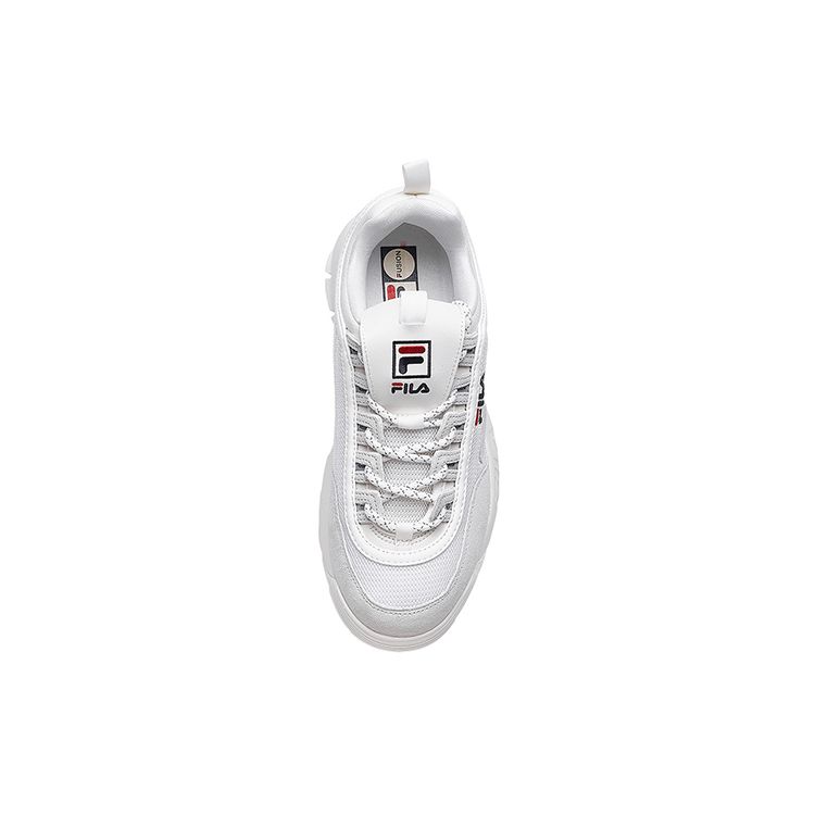 FILA Fusion Disruptor 2 Comfortable Trendy Low-Top Dad Sneakers Women sneakers White T12W933704AWT