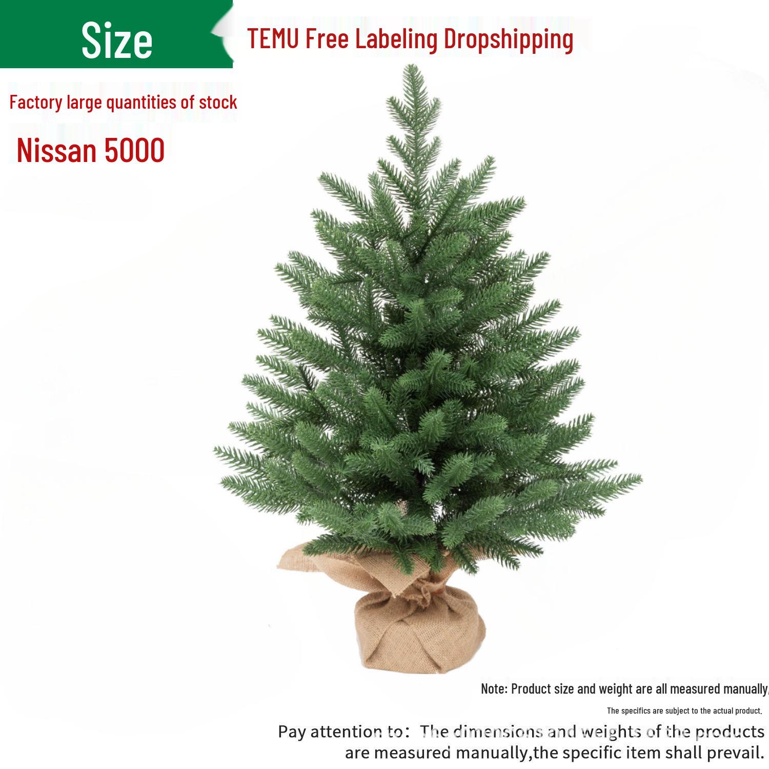 2025 Eco-Friendly Christmas Tree 60cm with Burlap Base