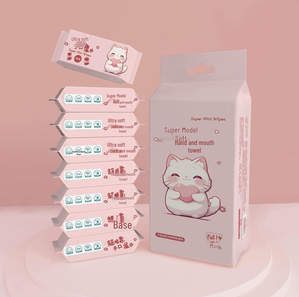 Portable Mini Wet Wipes for Babies & Household - Hand & Mouth Care, Individually Packaged, Sanitary, for Mom & Baby Use