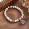 Handmade Freshwater Pearl Bracelet Women With Natural Stone Clasp Minimalist Luxury Adjustable Jewelry