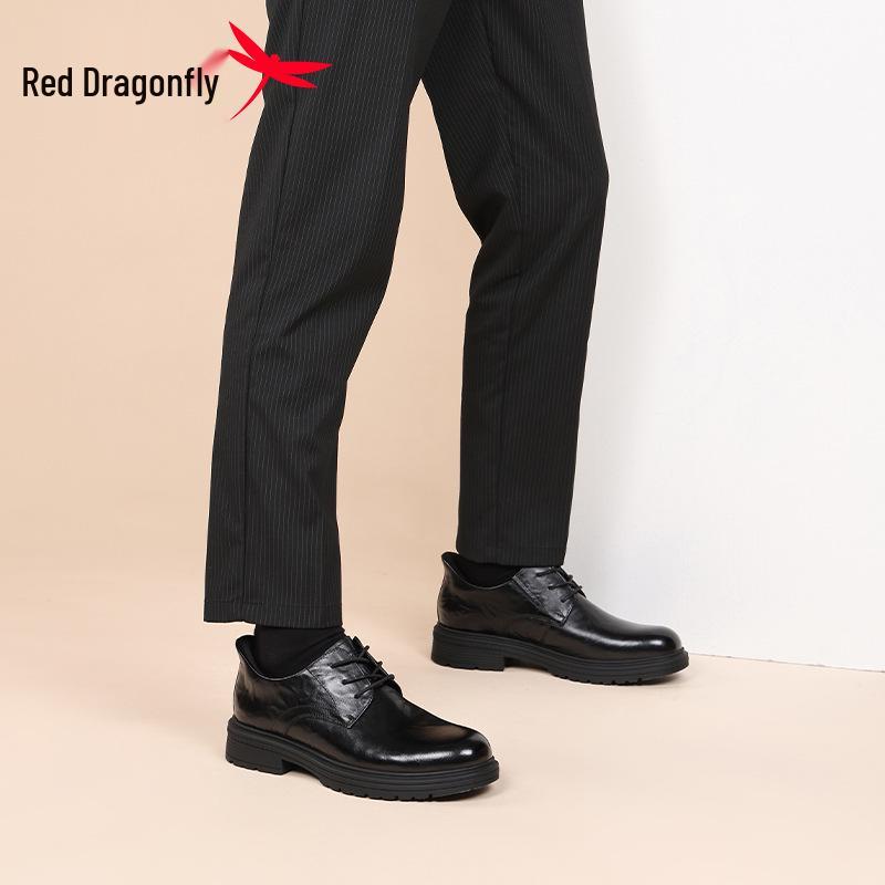 Red Dragonfly Herren Leder Derby Schuhe – Echtes Leder für formelle Geschäftsanlässe & Hochzeiten