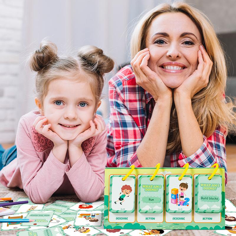 

96Pcs Action Cognition Cards Table Model Education Card Thinking Training English Learning Flash Card Kids Educational Toys