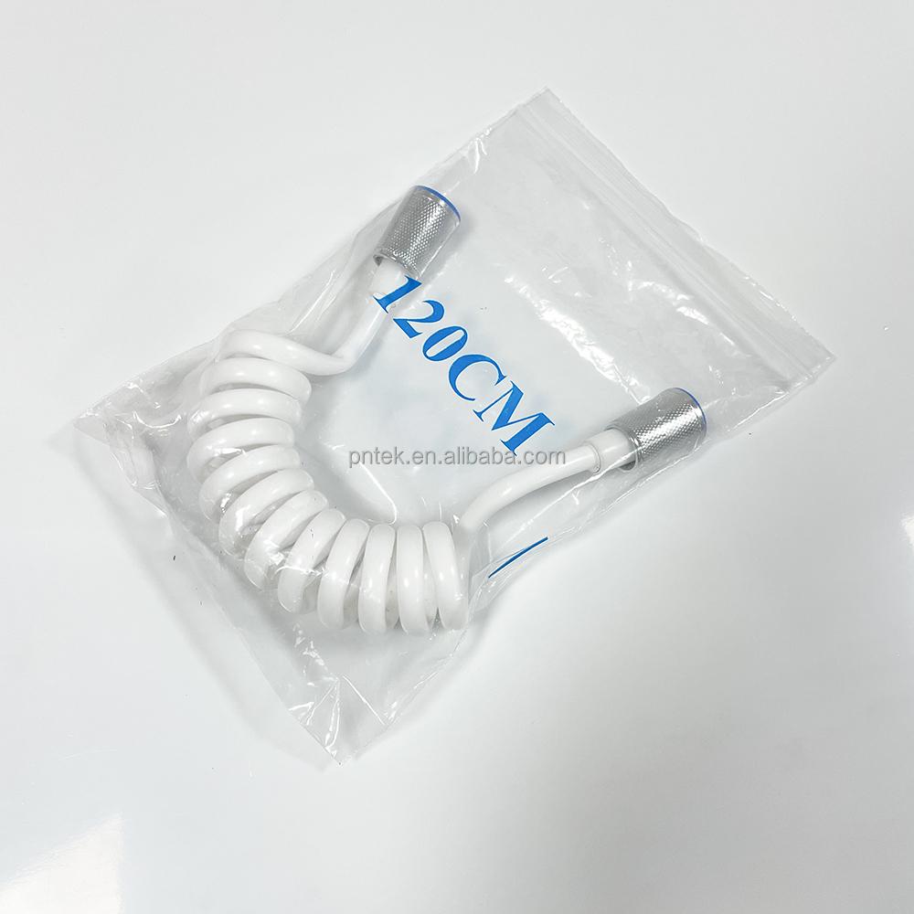 White Plastic PU PE Shower Flexible Stretch Hose High Quality Telephone Pipe Hose Spring Hose Pvc Showerhose