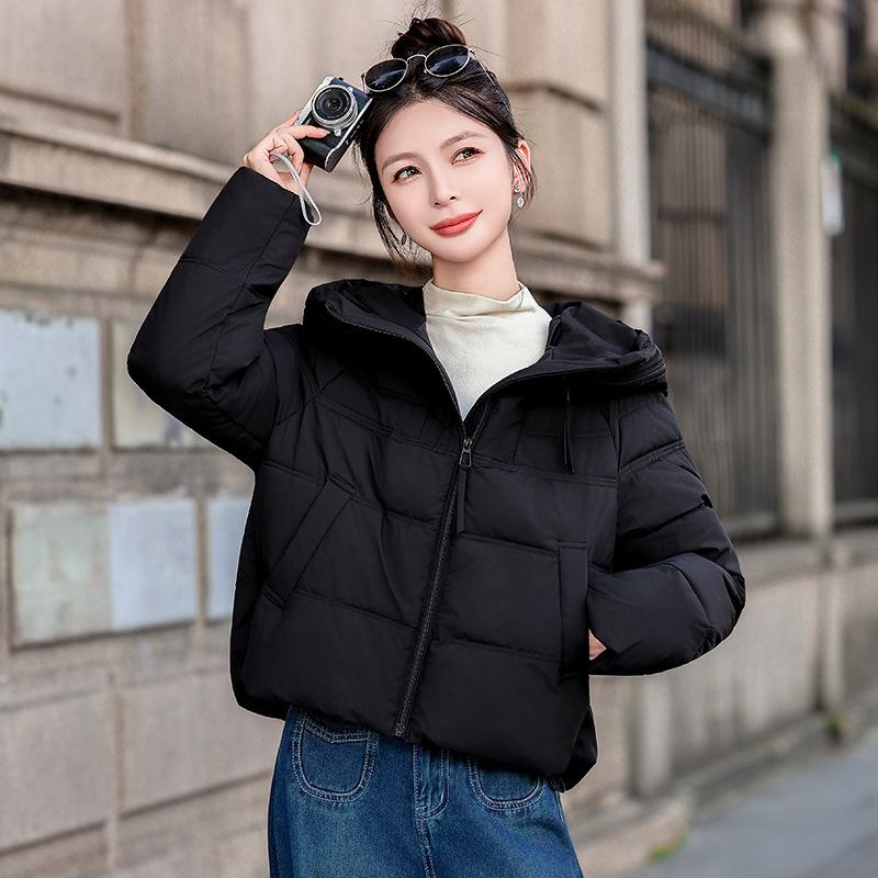 Down Cotton Clothes Women's Short Short Men's New Fashion Hooded Thickened Bread Clothes Jacket