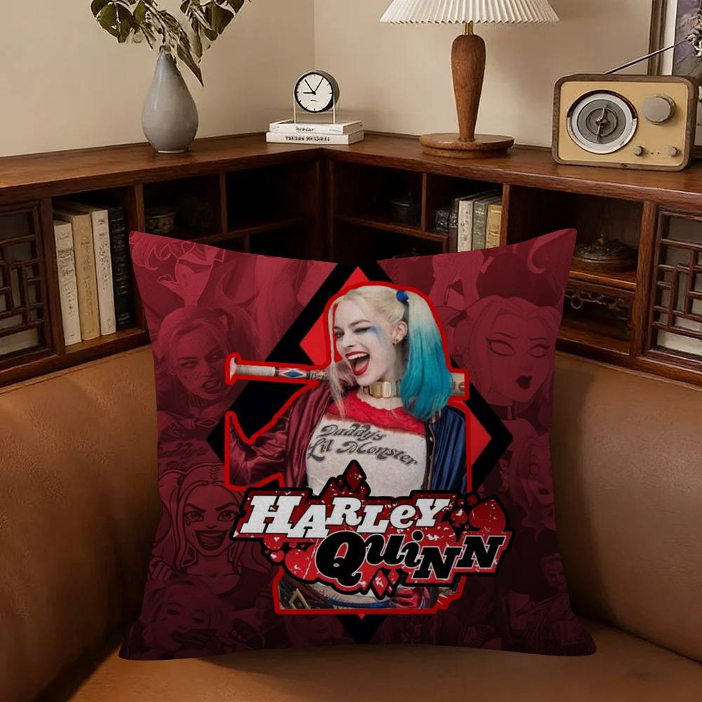 Cushion Cover Inches Farmhouse Decor Home Throw Pillow Covers For Couch Decorations Movie H-H-Harley Cool Quinn