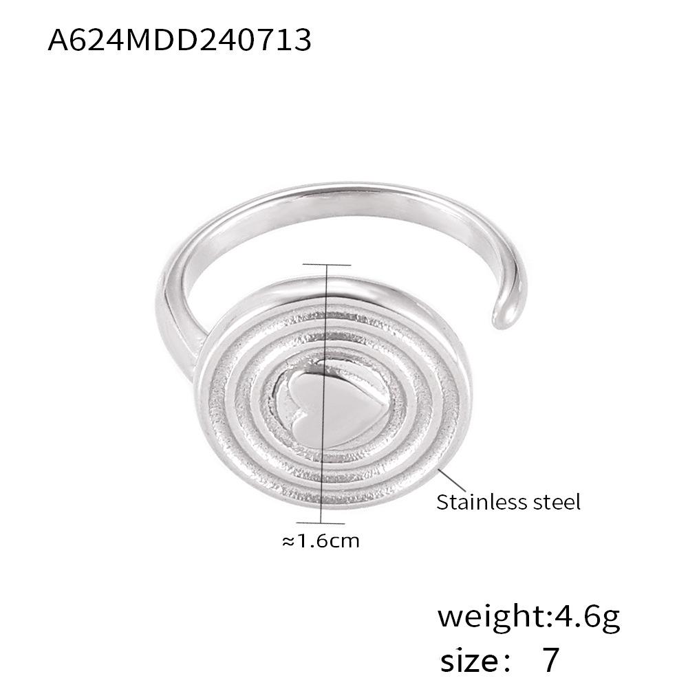 Love Hammer Ring Stainless Steel Plated 18K Gold Opening Retro Design Niche Temperament Jewelry