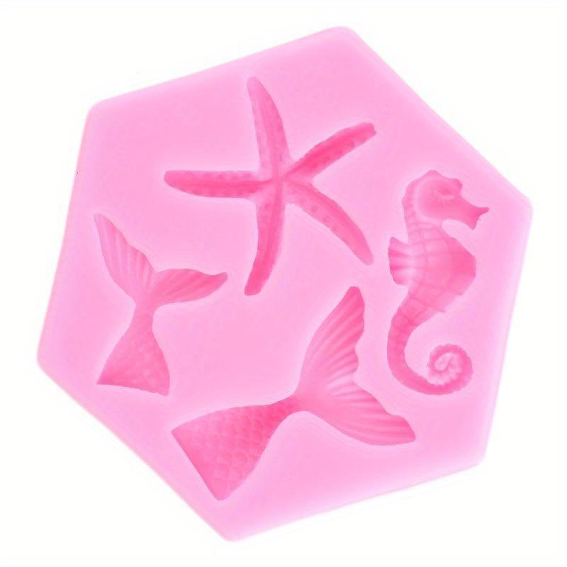 Mermaid Tail Silicone Mould Cake Decorating Tools Starfish Fondant Moulds Chocolate Gumpaste Mould Candy Resin Clay Moulds