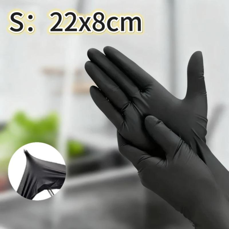 

Disposable Nitrile Black Gloves Washing Xl Tableware Latex Free PVC Gloves Housework Car Industry Gardening Pet Cooking Tools 10PCS(5pairs)-opp
