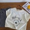 Kids Summer Cool Cartoon Puppy Short Sleeve T Shirt for Boys and Girls