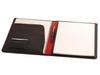Genuine Leather Report Pad Holder - Made in Japan - Leather Report Holder, A4 Size (Black/Red)