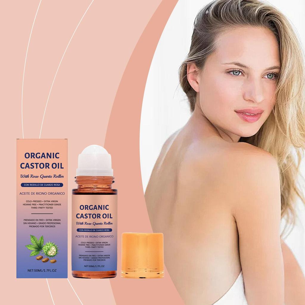 Roll-On Ricinový olej Produkty pro růst vlasů Hloubková hydratace Pleťové ošetření pro zpevnění pleti Hydratace Přírodní ricinový olej Organický