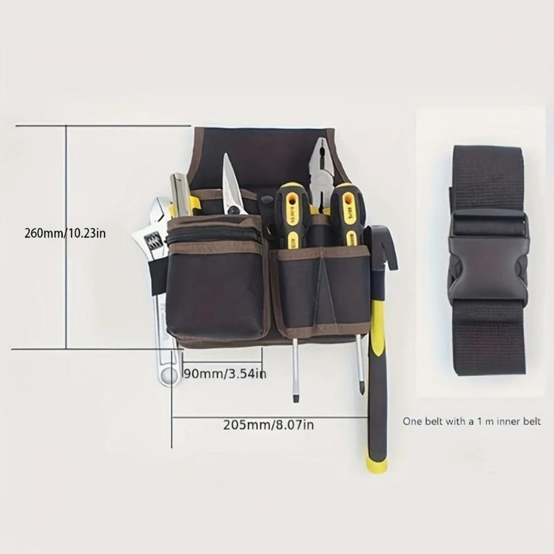 Heavy Duty Fabric Electrician Tool Bag With Multiple Pockets For Screwdrivers Pliers Long Lasting Use Easy Organization