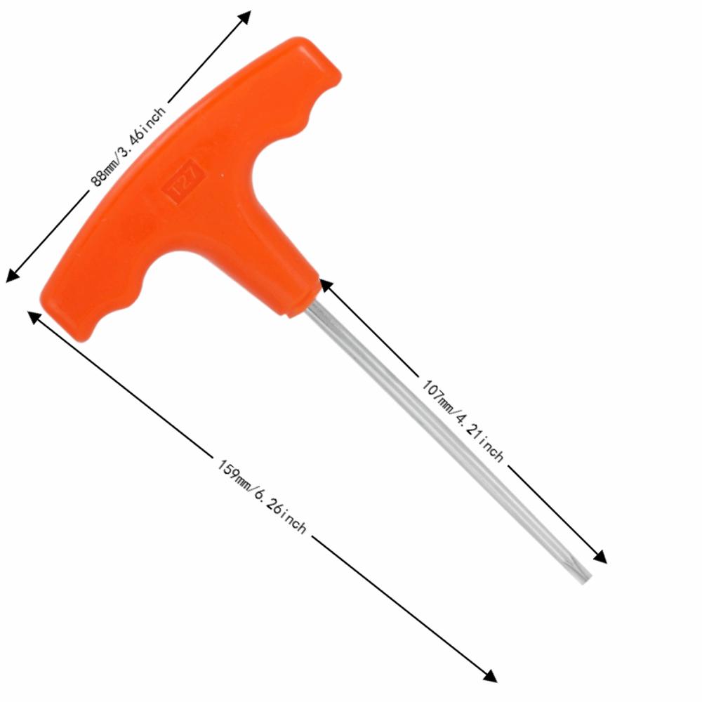3PCS Orange Color T-Handle Screwdriver 45 Steel Chainsaw Adjustment Tool for Stihl, Makita