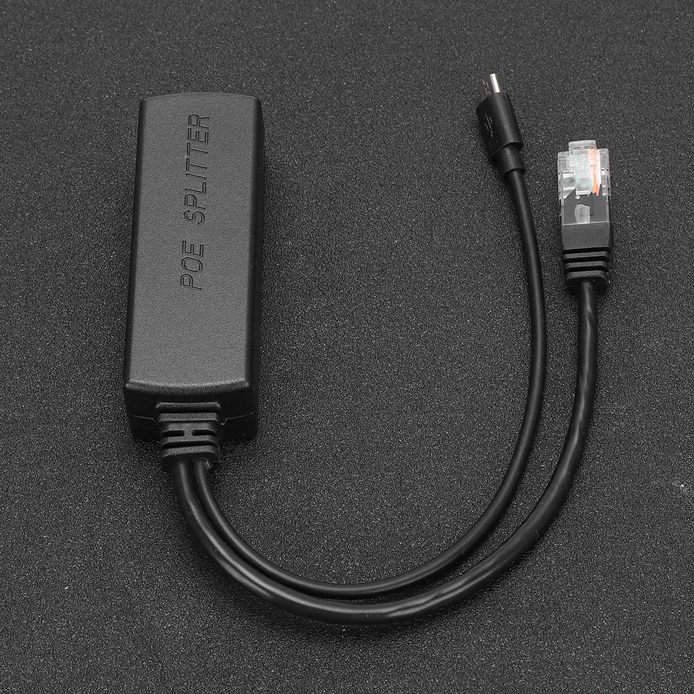 Ethernet DC48V To DC5V Power POE Splitter Adapter Injector Module USB Connector