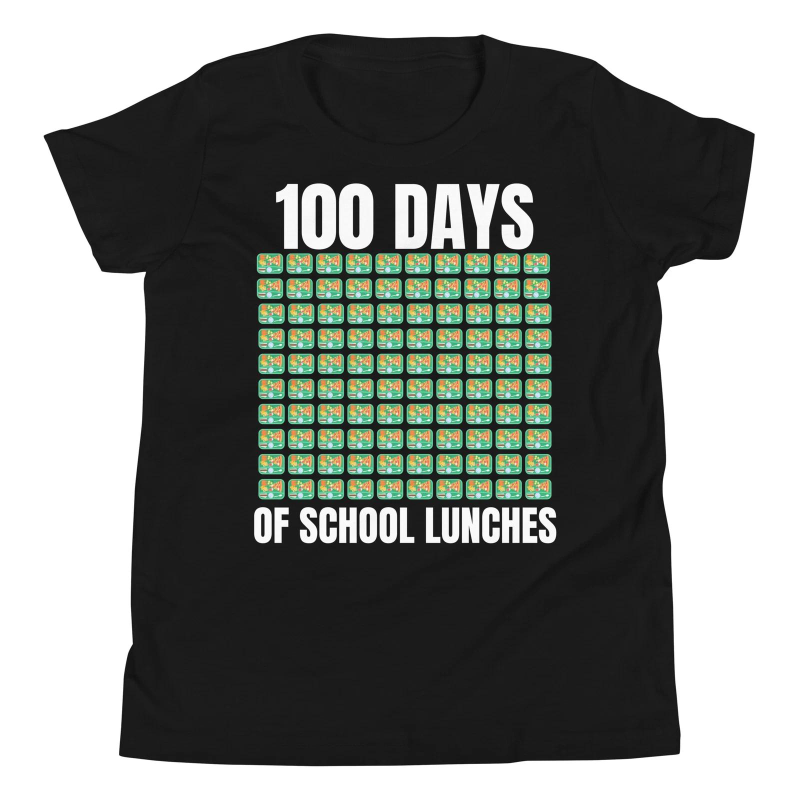 100 Days of School Lunches Kids 100th Day of School Costume Youth T-Shirt 120