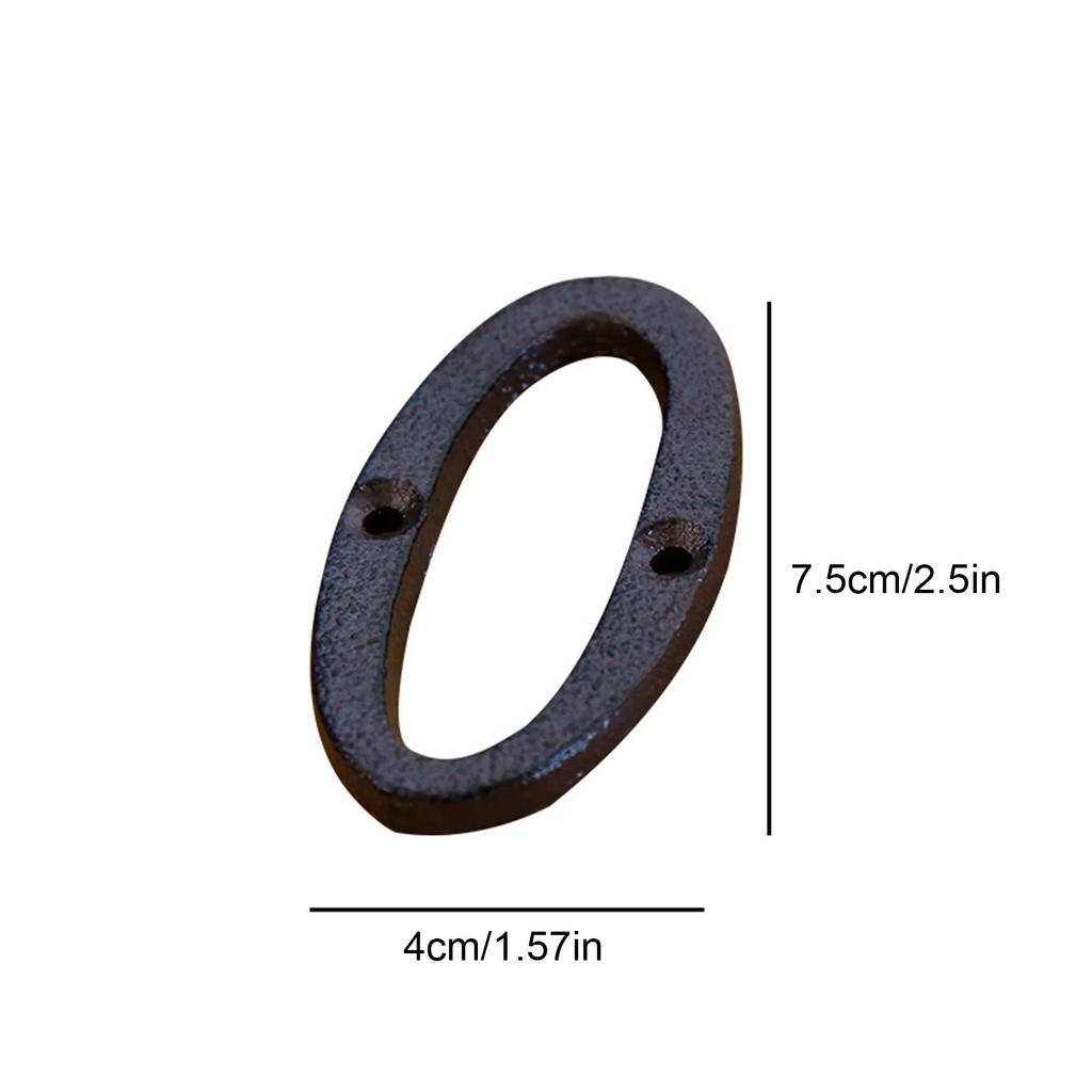 0 to 9, A to Z Metal Letters Numbers Cast Iron Decoration House Sign Doorplate DIY Cafe Wall House Door Address Alphabet Number