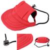 Dog Baseball Hat Sun Protection Comfortable Adjustable Pet Sports Hat with Ear Holes for Small DogsRed S