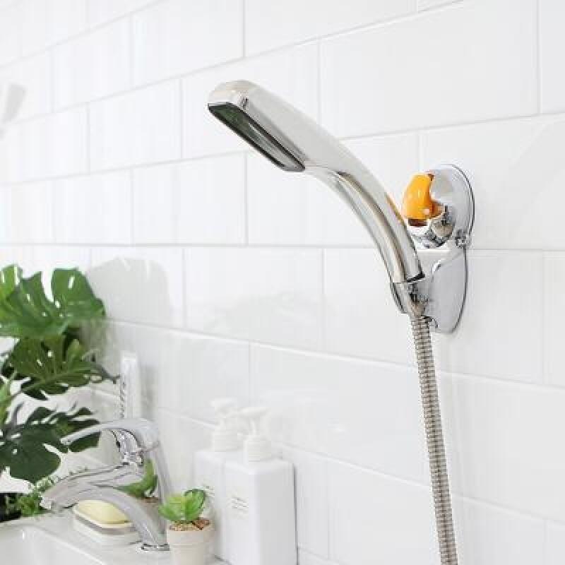 

Bathroom non-perforated one-touch strong fixed vacuum suction shower head holder