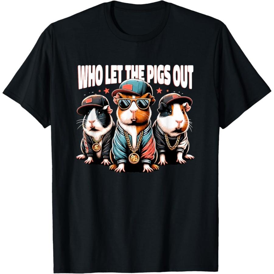 

Abyssinian Guinea Pigs Who Let the Pigs Out Funny Hip Hop T-Shirt XXXXXL чорний